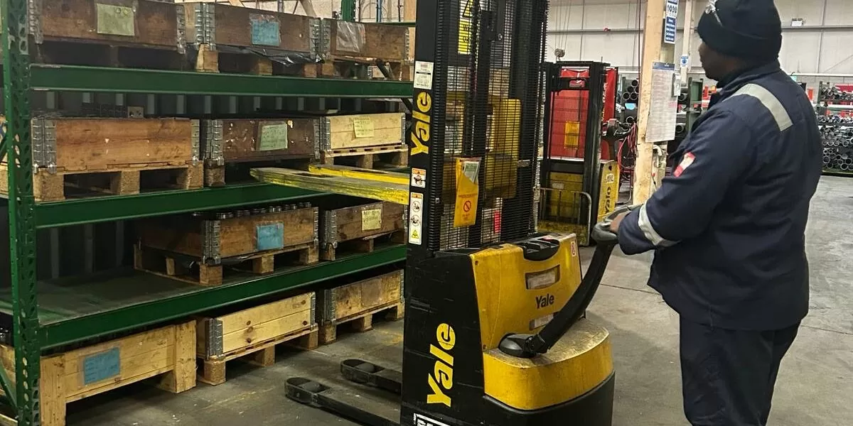 Pallet Stacker operative at Northern Hydraulics