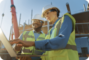 Construction workers on-site